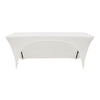 Stretch Spandex Open Back 6 ft Rectangular Table Cover White