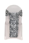 Damask Zebra Taffeta Sashes White and Black (Pack of 10)